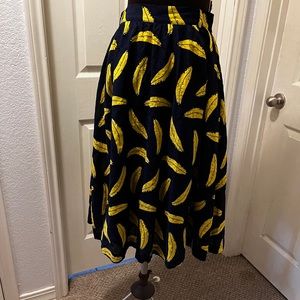 Louche from ModCloth Banana Print Skirt